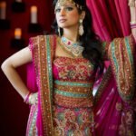 Embroidered Woven Silk Lehenga